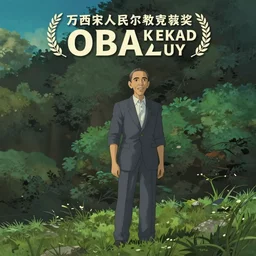 obama in a miyazaki film