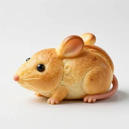 ( ( ( ( bread ) ) ) ) made in the shape of a rat!!!!!!!!!!, food photography, studio lighting, delicious