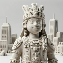 landscape city ceramic pfp portrait happy bounty hunter cyberpunk inca in tribal regalia, an idea seep's into infinity highly detailed in volumetric latent space, golden black red, cinematic light, sharp focus, divine realm of gods, octane render,