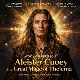 A Magical Portrait of Woody Harrelson as Aleister Crowley the Great Mage of Thelema, art by Tom Bagshaw and Wayne Barlowe and John Jude Palencar
