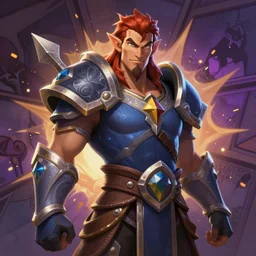 Portrait of a random Hearthstone character paint concept Blizzard pixar maya engine on stylized background splash comics global illumination lighting artstation