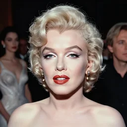 a close up portrait of marylin munroe aged 6 8 with background scenery by juergen teller, iris van herpen, rankin, ring - flash