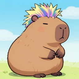 capybara with super!!!!!!! saiyan!!!!!!!!! hair