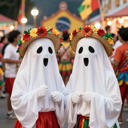 two ghost girls in brazil during a festival by hisaji hara