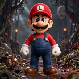 waluigi horror movie poster