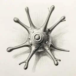 realistic pencil drawing of a pyramidal neuron, hiqh quality, trending on artstation