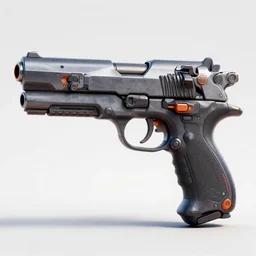 sci - fi pistol, concept art, unreal engine 5, 3 d, artstation, wlop, cgsociety, stylized