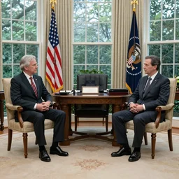 The President of the United States meeting Dark Souls in the oval office, official photo