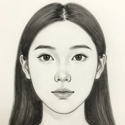 a female face, very crudely drawn by an amateur