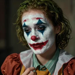 photo of a gorgeous sad clown woman crying in the style of stefan kostic, realistic, sharp focus, 8 k high definition, insanely detailed, intricate, elegant, art by stanley lau and artgerm