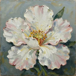texture of large 3d high relief petals painted in the style of the old masters, painterly, thick heavy impasto, expressive impressionist style, painted with a palette knife