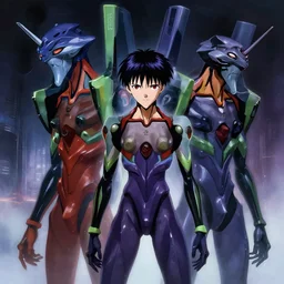 a digital painting a hd screenshot from the surreal science fiction anime!!!! film series ; a fusion of ghost in the shell and ergo proxy and neon genesis evangelion : : cinematic still, featured on artstation, anime aesthetic