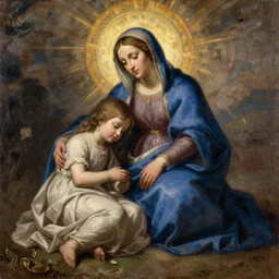 the annunciation of the blessed virgin mary, by odilon redon, by greg rutkowski, pastel and oil on canvas