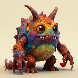 A psychedelic juvenile mimic rust monster, vibrant color scheme, highly detailed, in the style of romanticism, cinematic, artstation, Moebius, Greg rutkowski