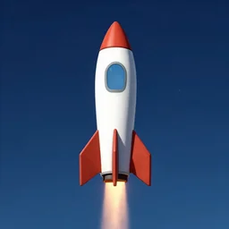 a centered close up of rocket flying in the night sky by inio asano, beeple and james jean, aya takano color style, 4 k, super detailed, modern, 4 k, symmetrical