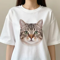 a goddess wearing a cat shirt