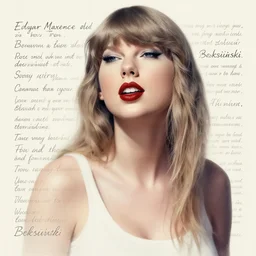 Woman masterpiece, Taylor Swift, lines, by Edgar Maxence and Ross Tran, Zdzisław Beksiński, and Michael Whelan, distant, gustav dore, H.R. Giger, 8k, octane render