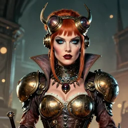 portrait of a steampunk queen, by dc comics and sandra chevrier