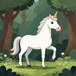 unicorn in the wood