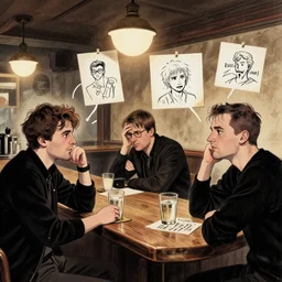 Drunks people in bar, Tristan Eaton, artgerm, RHADS, ross draws