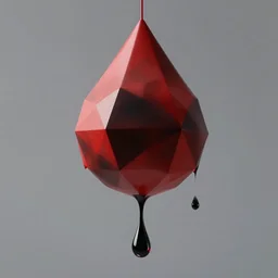 a beautiful red and black 3 d geometrically printed liquid droplets, dripping black iridescent liquid, confident, moody, dramatic, introspective, 4 k, trending on artstation, photorealistic, volumetric lighting, octane render