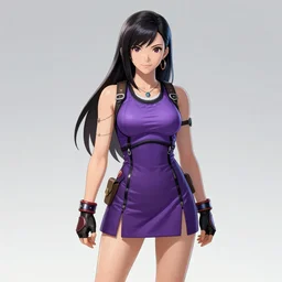 purple dress of tifa lockhart by WLOP, rossdraws, Logan Cure, Mingchen Shen, BangkuART, sakimichan, yan gisuka, JeonSeok Lee, zeronis, Chengwei Pan on artstation