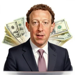 zuckerberg made of money bills
