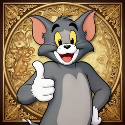 hdr photography an tom, from tom and jerry, giving his thumbs up, coherent portrait, intricate, elegant, highly detailed, digital photo, trending on artstation, hdr photo, smooth, sharp focus, illustration, art by artgerm and greg rutkowski and alphonse mucha