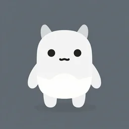 digital creature, vector, icon, simple, two tone