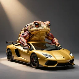 muscle toad, Lamborghini car