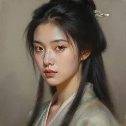 asian woman detailed painting by lu ji cgsociety fantasy art artstation hd detailed painting