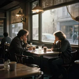 a quiet cafe early in the morning in the style of Broken Sword: 2