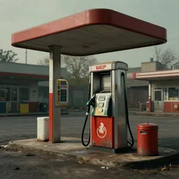 dieselpunk fuel station, dirty cinematic scene, ultra realistic details, matte painting hd - n 9