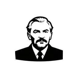 minimalist logo icon for soviet leader vladimir lenin, victo ngai, kilian eng, lois van baarle, behance, beeple, artstation