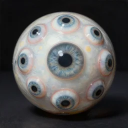 a ball made out of eyes, artwork by james ensor
