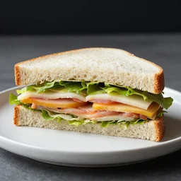 beautifully presented sandwich, food photography, professional