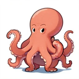 fat cartoon octopus