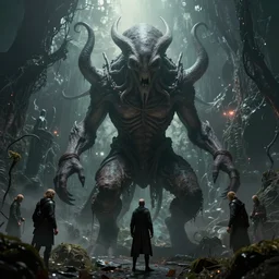 cthulhu, by hp lovecraft, otherworldly, by greg rutkowski, by zdzisław beksinski, thalassophobia, very detailed, by francois launet, by andree wallin, octane render, cinematic lighting, volumetric lighting, 8 5 mm