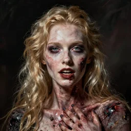 Stable diffusion self portrait, but gruesome and self mutilating