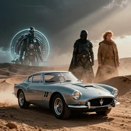 maserati tipo 1 5 1, cinematic 1 6 mm film, moebius and ralph mcquarrie film still, blade runner 2 0 4 9, star wars, dune