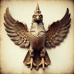 vintage photography of garuda bird, mythological bird from Indonesia