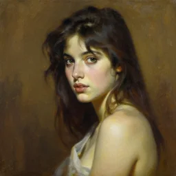 painting of a young woman art frank frazetta
