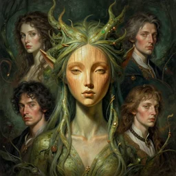 highly detailed portrait of a female dryad with a wooden face. art by donato giancola, eugene delacroix, ruan jia, carl larsson, peter mohrbacher. trending on artstation, intricate details, energetic composition, horror themed, golden ratio, concept art, illustration, elegant art, global illumination