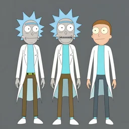 3 d model of rick and morty