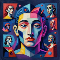 A surreal neon painting of Zaha hadid 3d kandinsky house face!!!! made of cubism!! futuristic picasso sculptures in 3 point perspective by Joan miro and Vladimir kush and dali and kandinsky, 3d, realistic shading, complimentary colors, vivid neon colors, aesthetically pleasing composition, masterpiece, 4k, 8k, ultra realistic, super realistic,