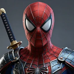 full samurai katana armor  spiderman , muscular, extremely detailed eyes, fantastic details full face, mouth, trending on artstation, pixiv, cgsociety, hyperdetailed Unreal Engine 4k 8k ultra HD,  WLOP