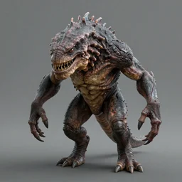 Hyper realistic detailed 3D concept art render of a VFX creature on a film