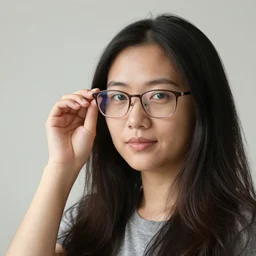 woman wearing glasses