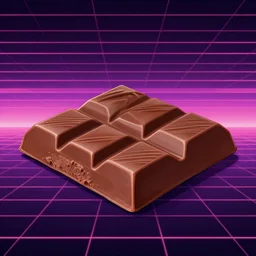 chocolate, epic retrowave art, trending on art station