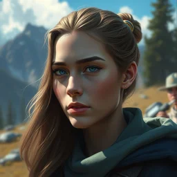 a portrait of a character in a scenic environment, highly detailed, digital painting, artstation, concept art, sharp focus, by charlie bowater, ross tran, mary jane ansell